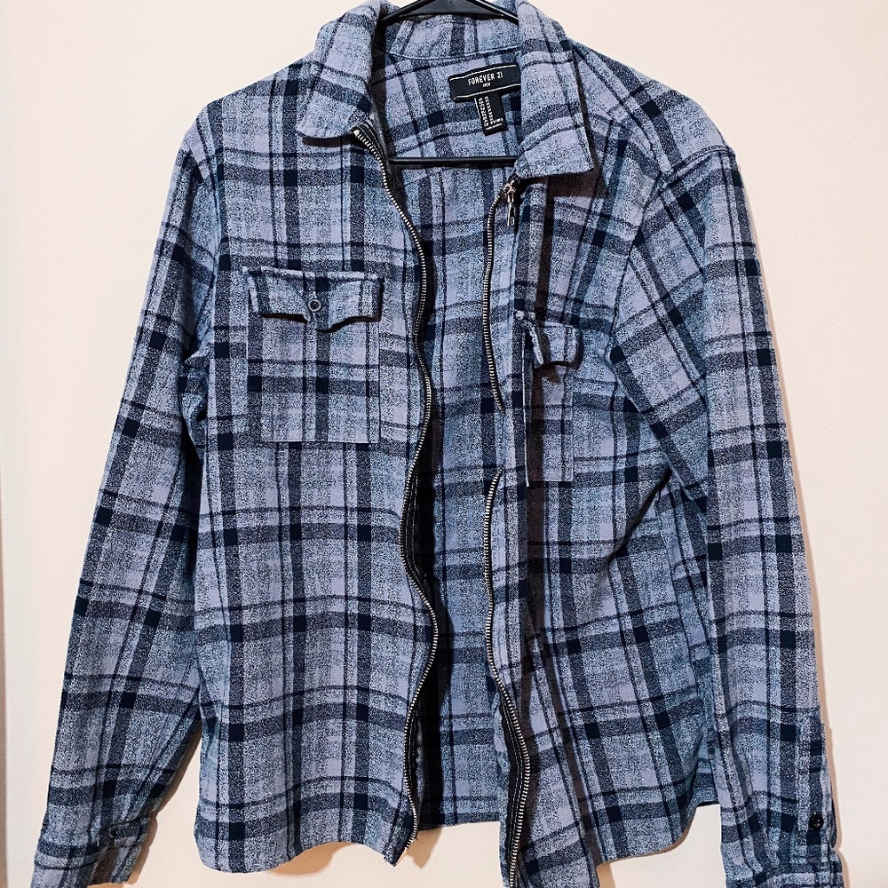 Forever 21 Flannel with Zip-up middle